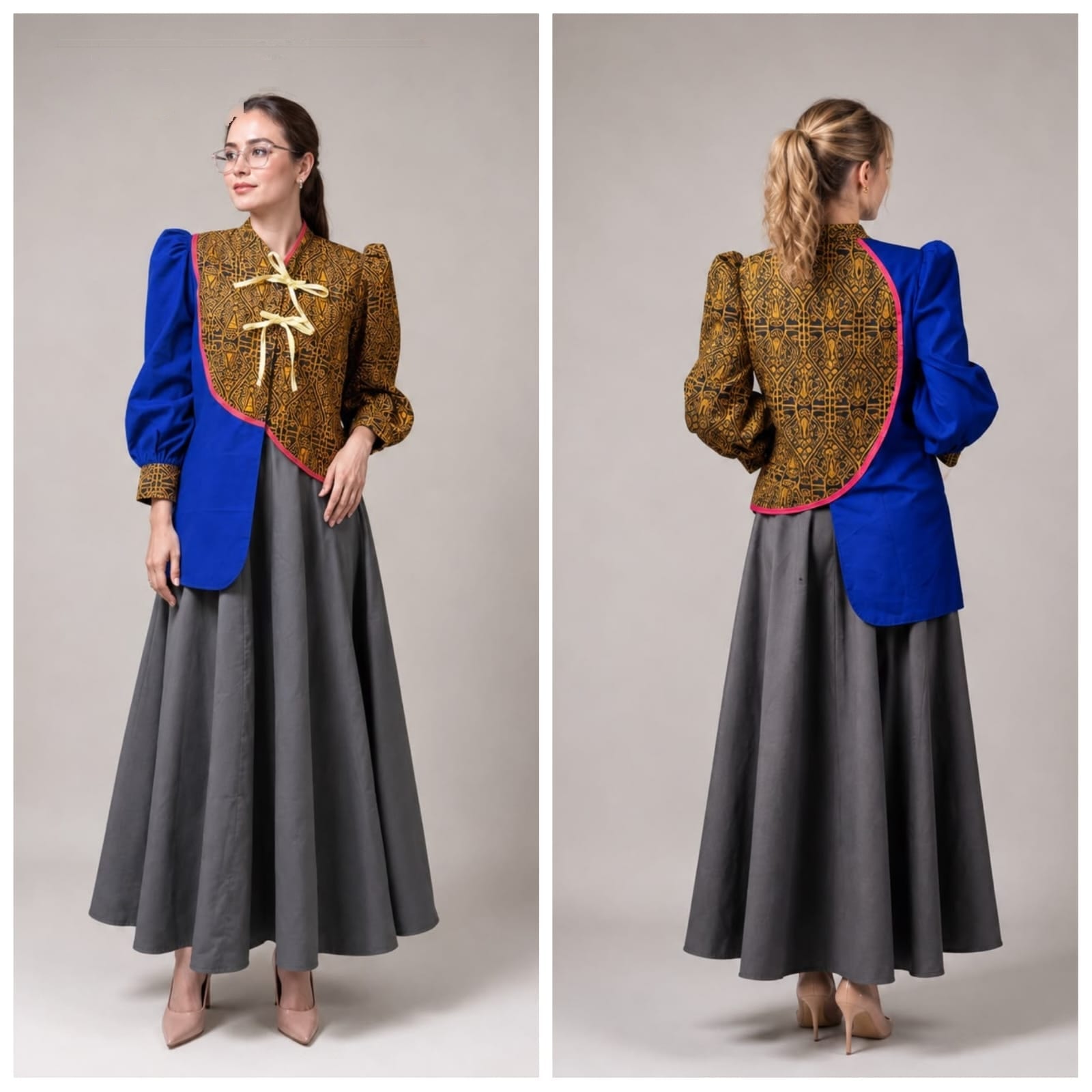 Blouse Etnik Wastra Biru