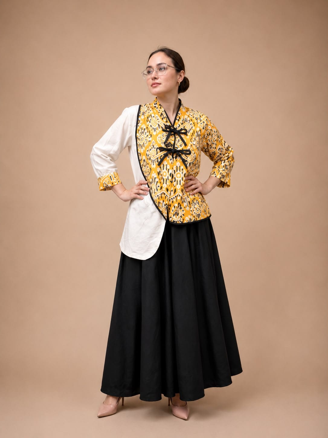Blouse Etnik Wastra Kuning