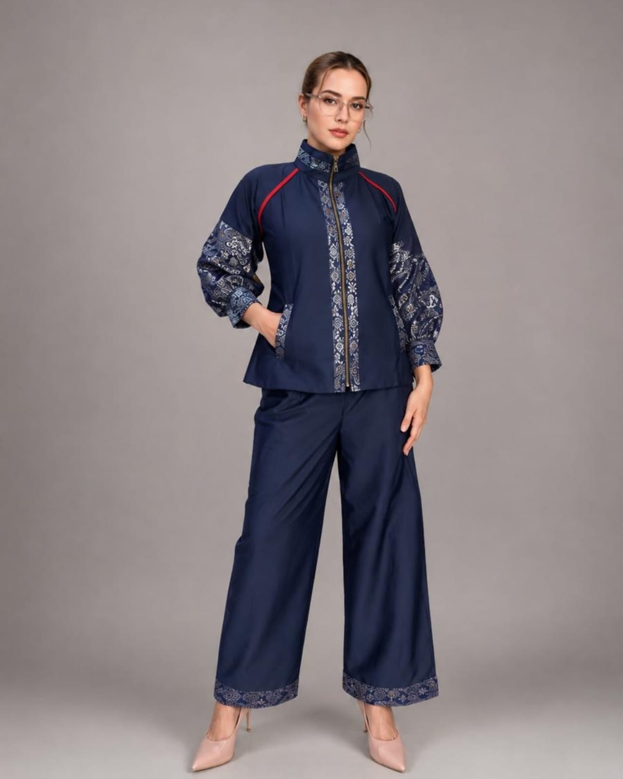 One Set Songket Navy