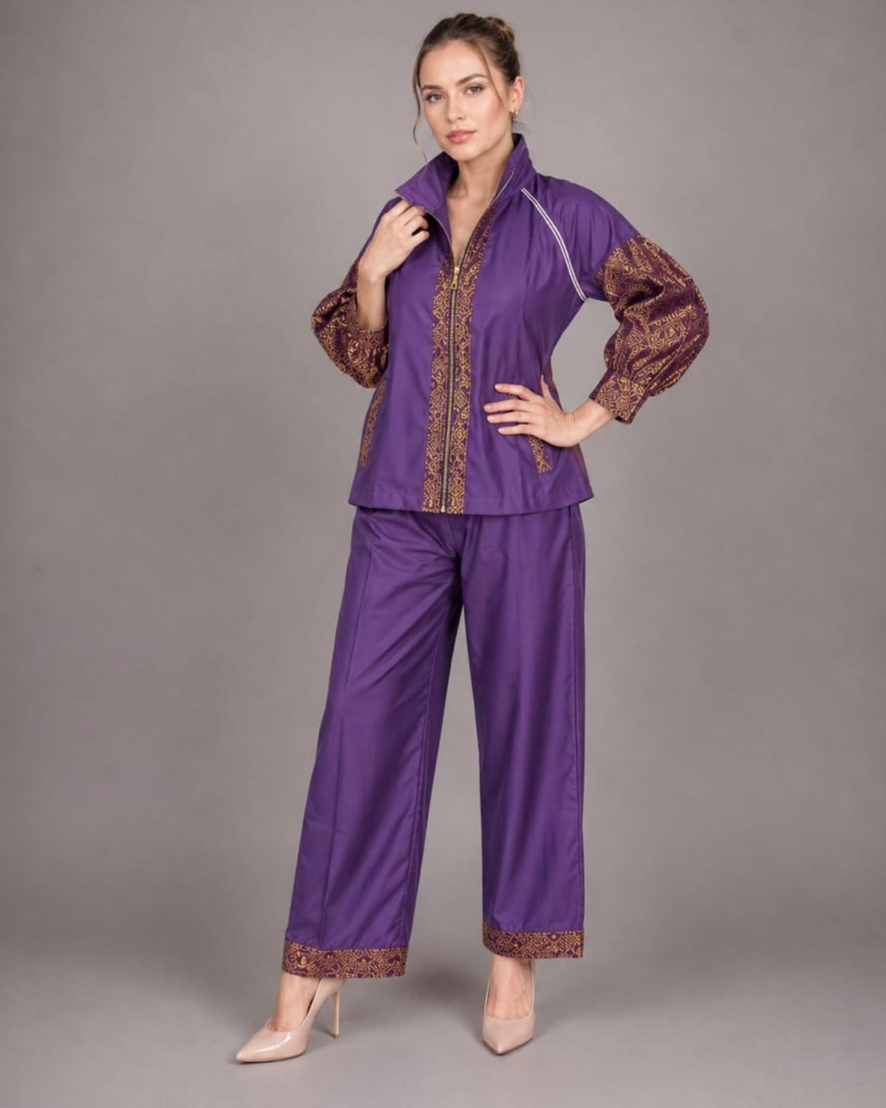 One Set Songket Ungu